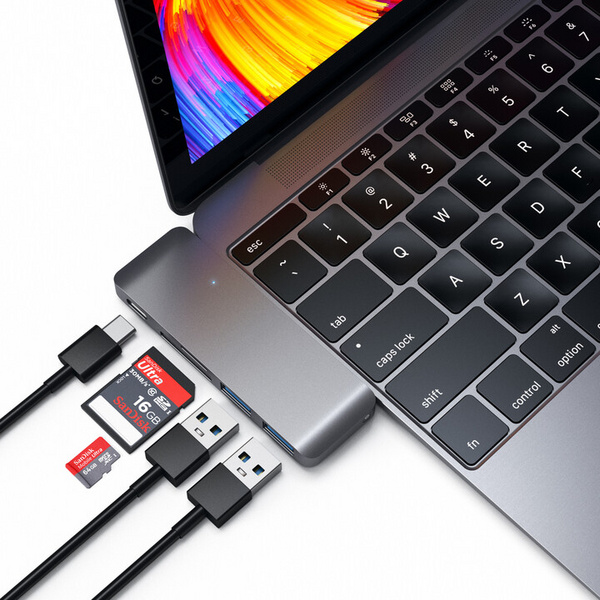 USB Hub Satechi USB-C Passthrough, i hirtë