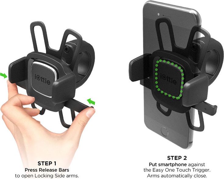 Mbajtëse telefoni për biçikletë iOttie Easy One Touch 4, montim në timon, universale, e zezë