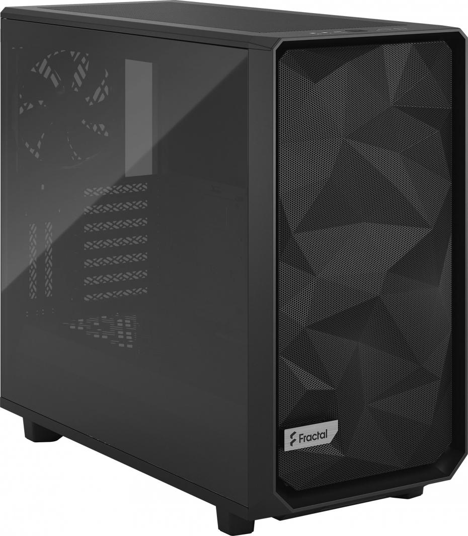 Куќиште за компјутер Fractal Design Meshify 2 TG Light Tint, Црна, Midi Tower