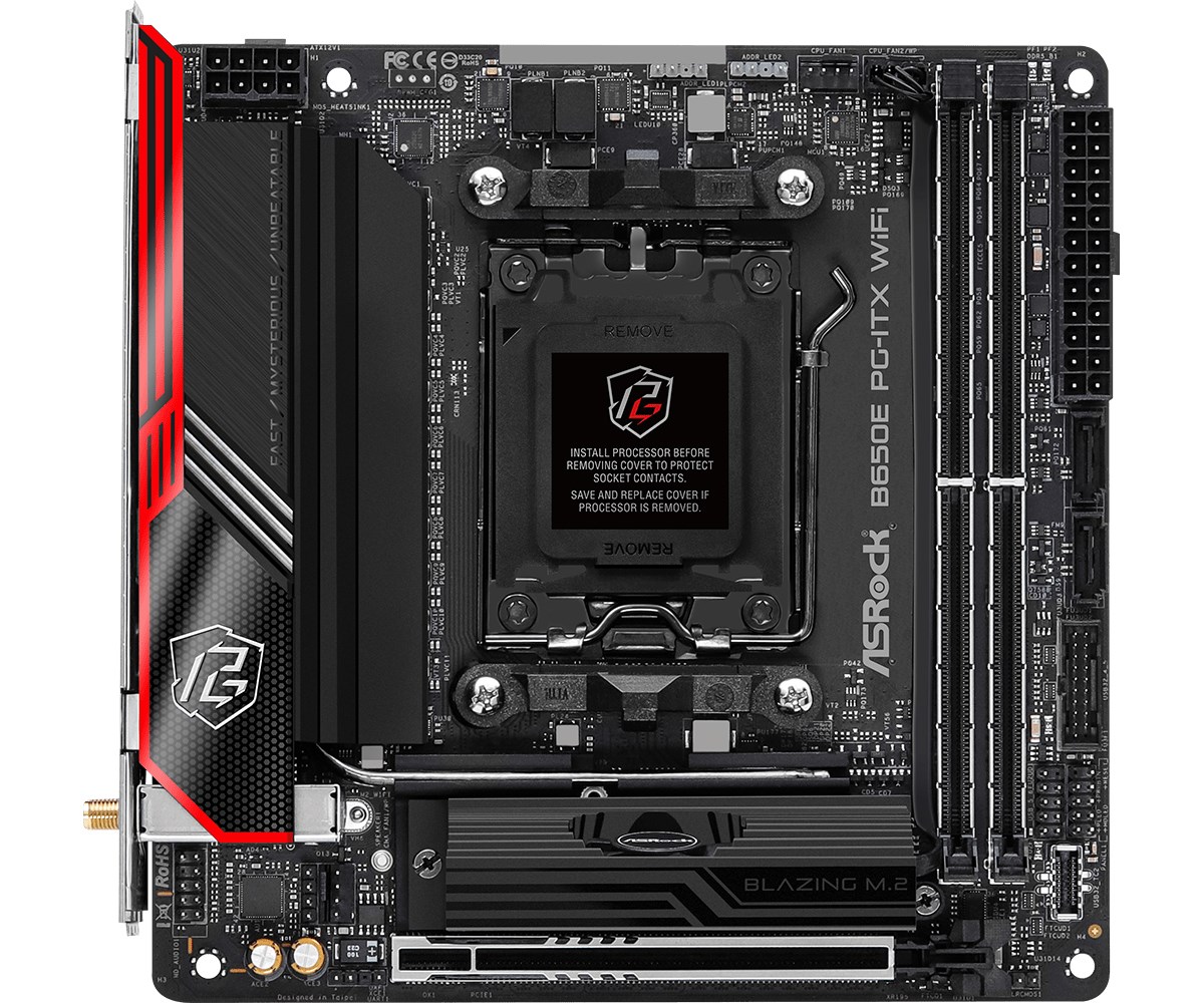 Pllakë amë Asrock B650E PG-ITX WiFi AMD B650 Socket AM5 mini ITX