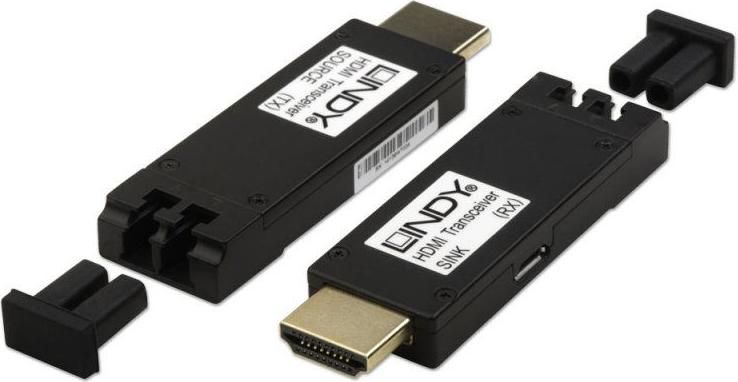 Ekstender HDMI Lindy 300m Fibre Optic, 4K UHD 30Hz, për fibër optike OM3 LC duplex