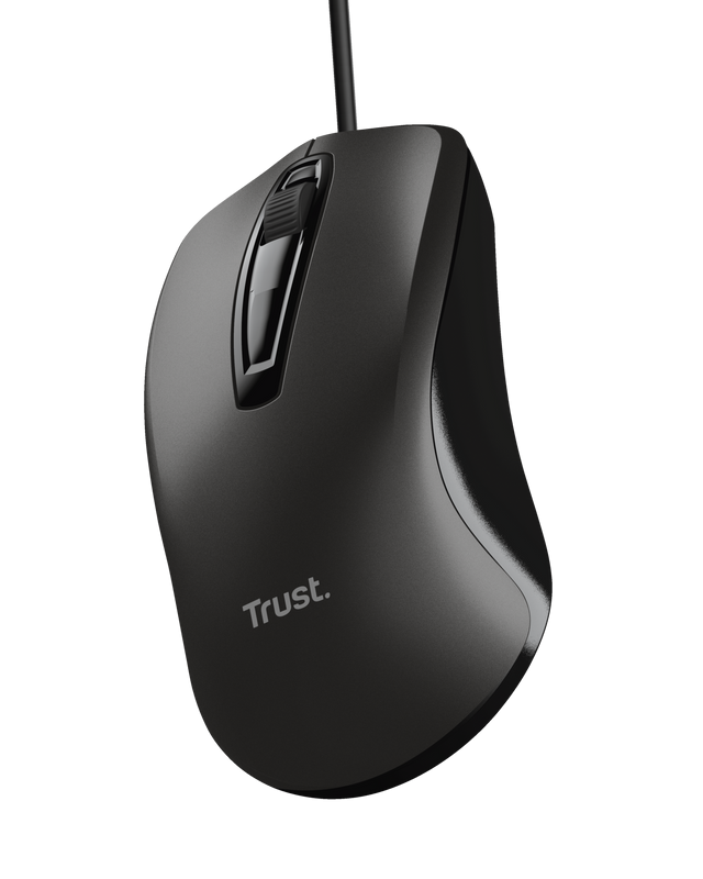 Maus Trust Basics 24657, optik, me kabllo, i zi