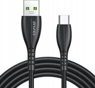 Kabllo karikimi Awei CL-115T USB në USB C, 1m, 2.4A, e zezë