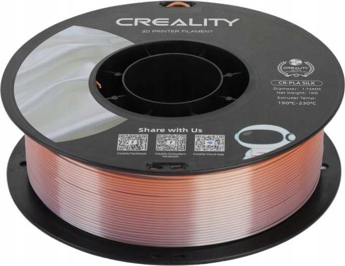 Filament 3D Creality Silk PLA Rainbow, 1.75mm, me shkëlqim