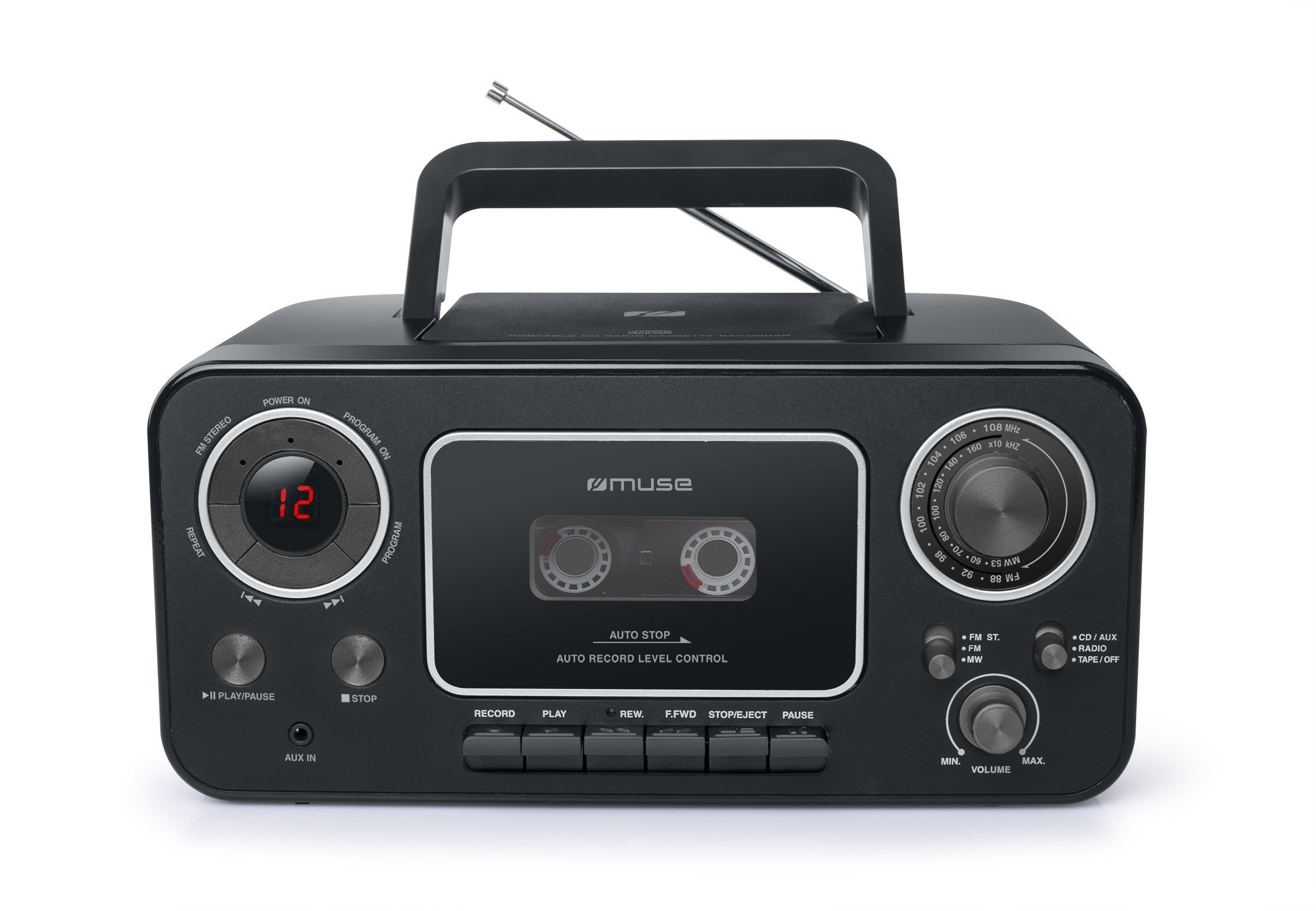 Radio CD Muse M-182 RDC, FM, me rrymë elektrike, e zezë
