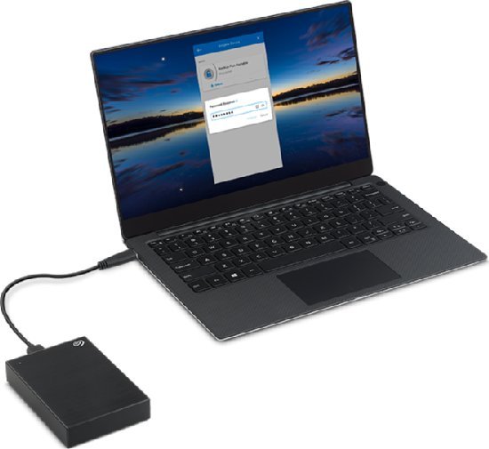 Disk i jashtëm HDD Seagate One Touch Slim 2TB, i zi