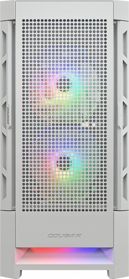 Куќиште за компјутер Cougar Airface RGB, бело, Midi Tower