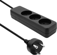 Kabllo ProXtend Danish Power Strip, 3 priza, 4 m, e zezë