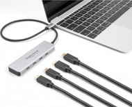 Hub USB DeLOCK 4x USB Type-C, 10 Gbps, gri