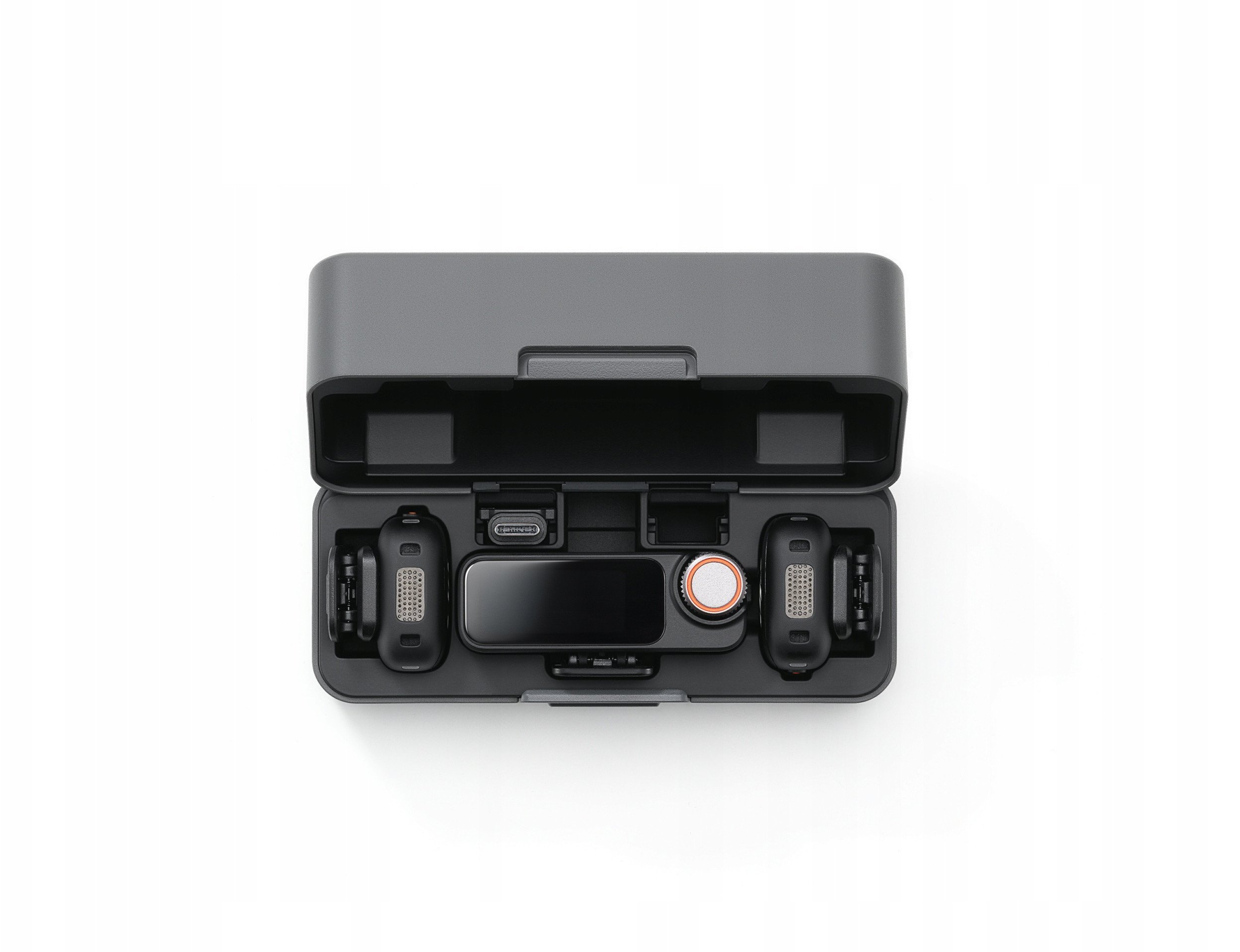 Mikrofon pa tel DJI Mic 3, 2 transmetues 1 marrës, kuti karikimi, i zi