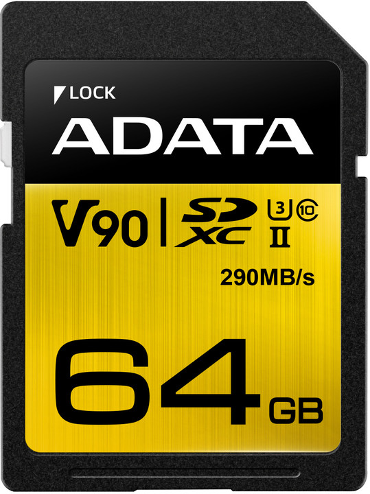Kartë e memories ADATA SDXC Premier One 64GB 290/260MB/s UHS-II U3