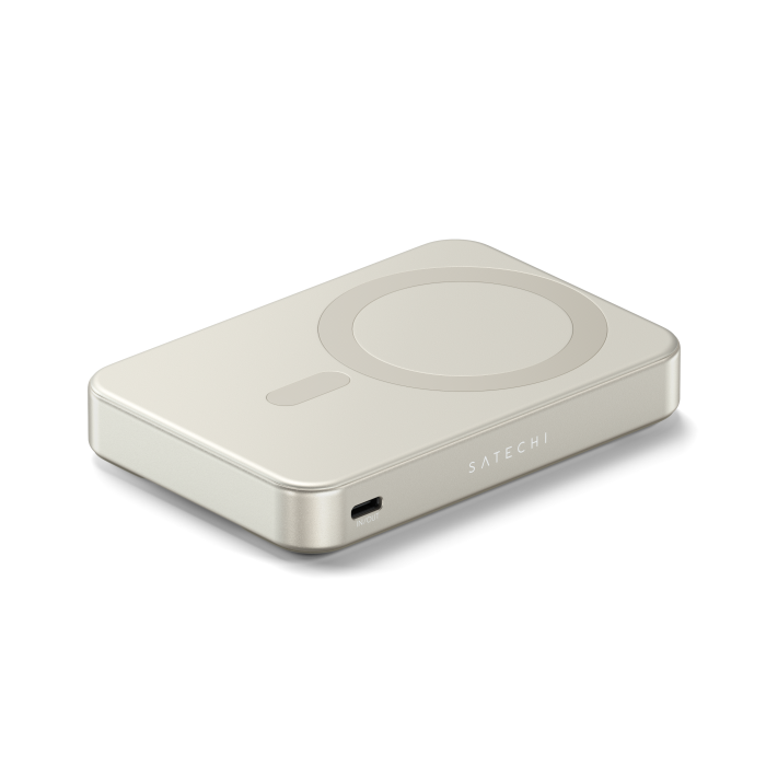 Satechi Qi2 10K Magnetic Power Bank with Stand, Sand