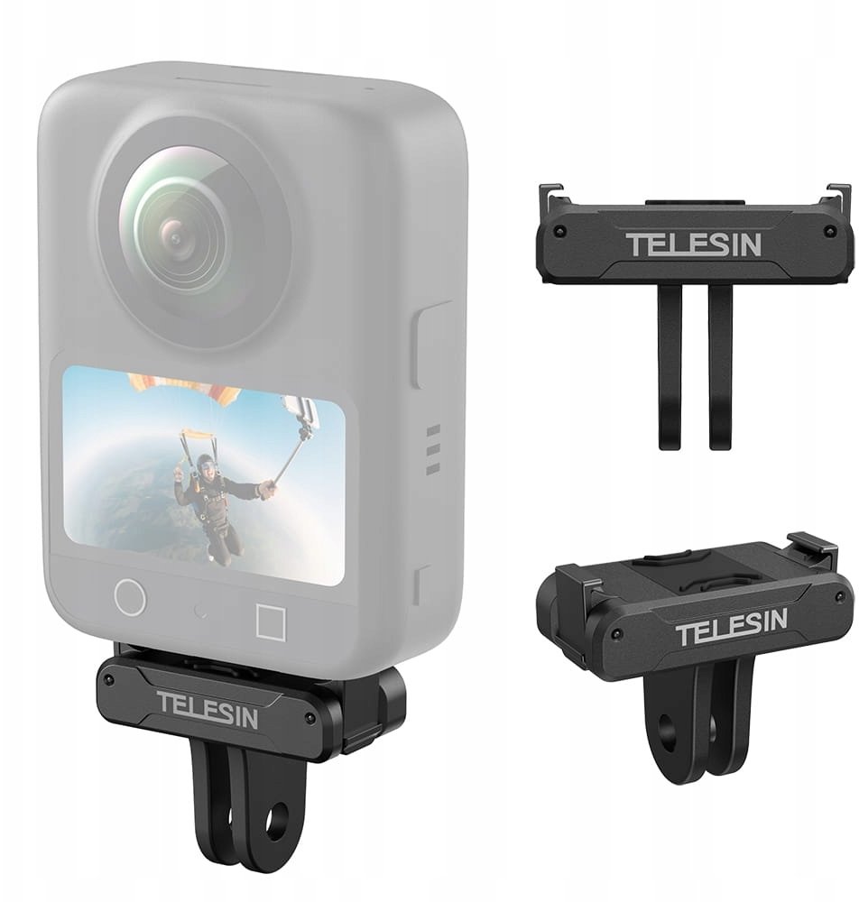 Mbajtëse magnetike kamerë aksion Telesin DJI Osmo 360 Dual, Hyper Magnetic, Snap Lock, e zezë