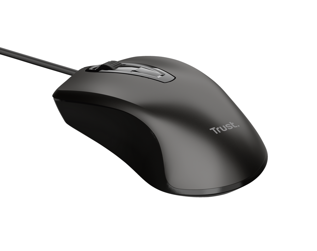 Maus Trust Basics 24657, optik, me kabllo, i zi