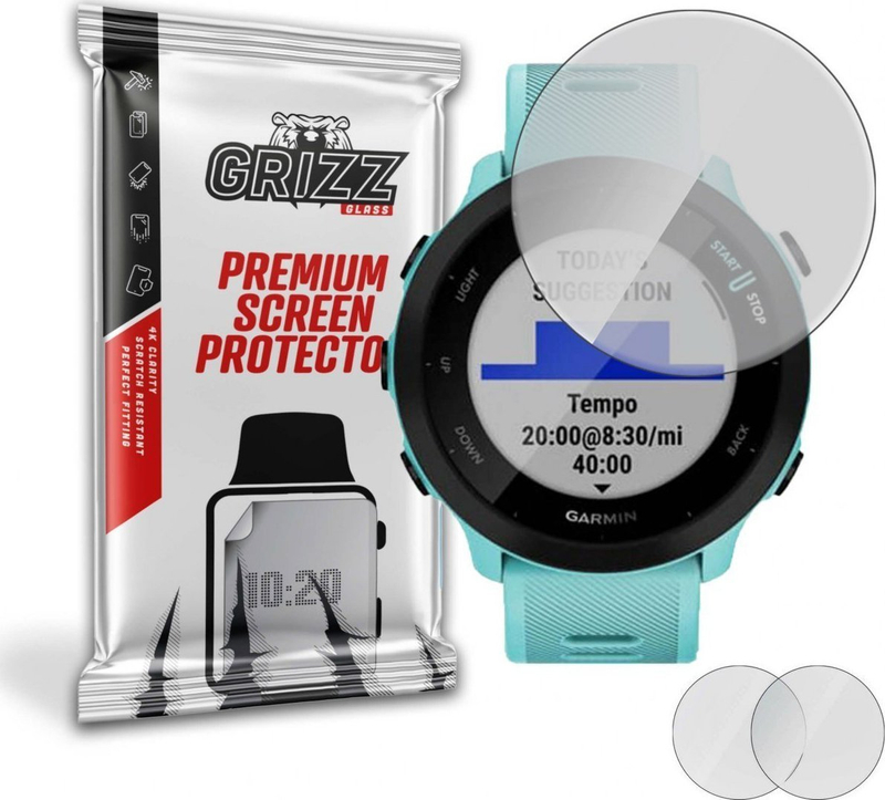 Mbrojtëse ekrani GrizzGlass Matte Film, për Garmin Forerunner 55, mat, transparente
