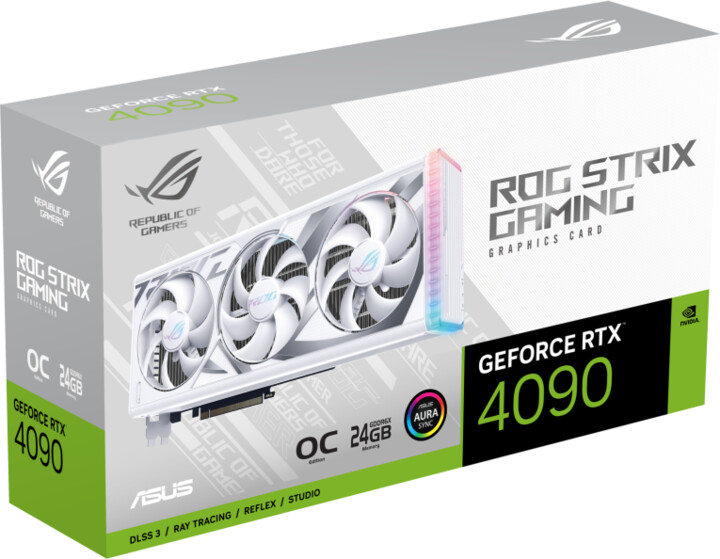 Kartelë grafike ASUS ROG Strix GeForce RTX 4090 White OC Edition, 24GB GDDR6X
