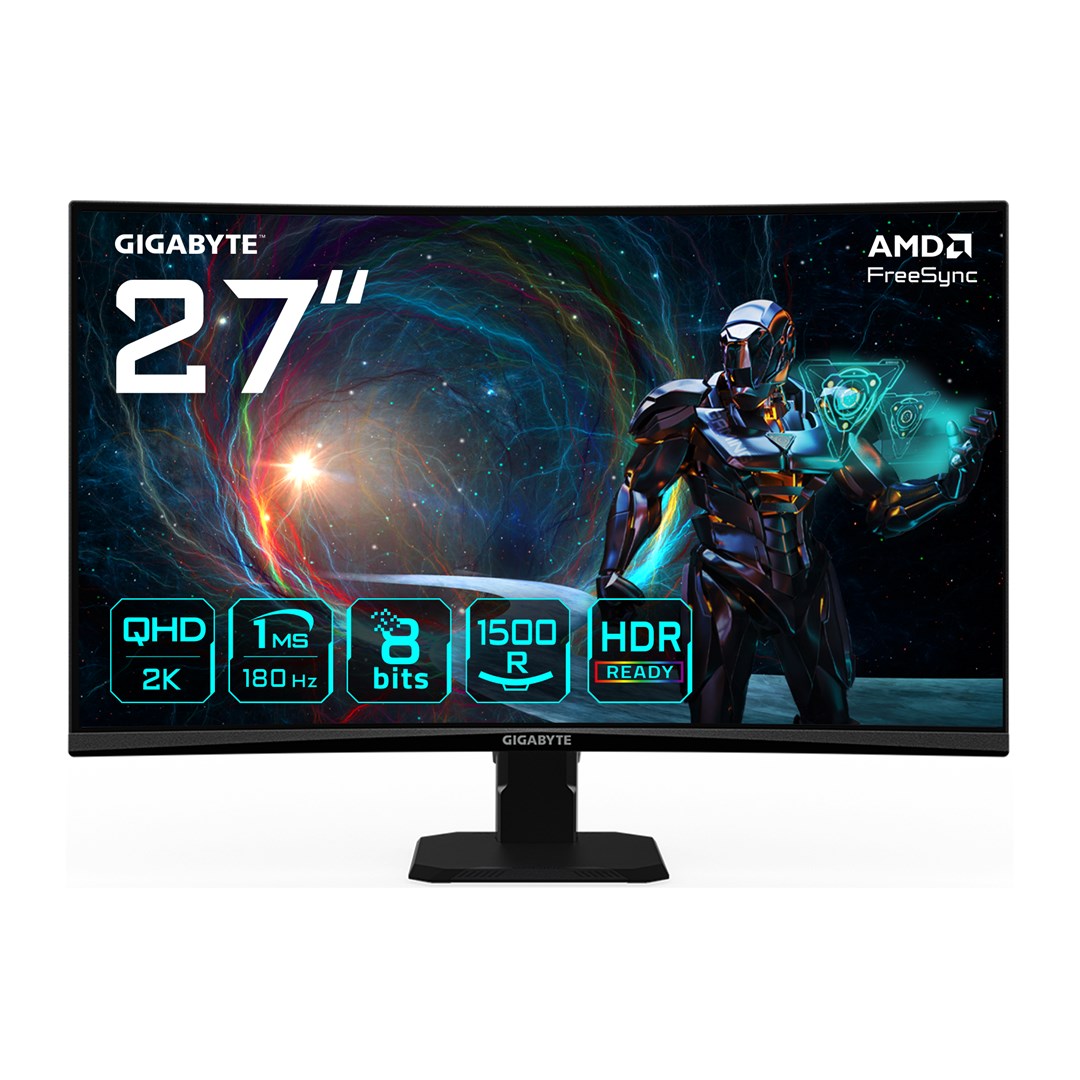 Monitor GIGABYTE GS27QCA, 27", 2560 × 1440 (QHD), 180 Hz, 1 ms, i zi