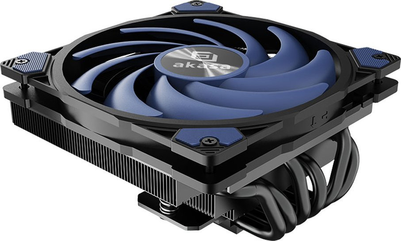 Ftohës procesori Akasa ALUCIA H6LS M2, 120mm PWM, low profile, i zi me drita blu