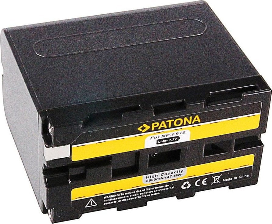 Bateri kamerë Patona NP-F970, 6600mAh, 7.2V, e zezë