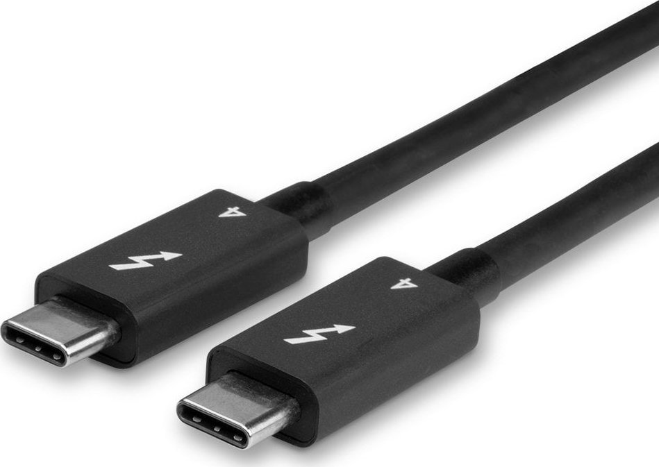 Kabllo USB C Lindy Thunderbolt 4, 1m, 40 Gb/s, e zezë