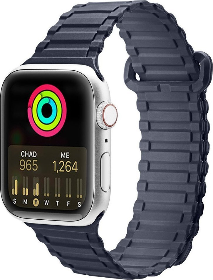 Rrip dore për orë Apple Dux Ducis Strap Armor, silikon magnetik, 49 45 44 42 mm, blu