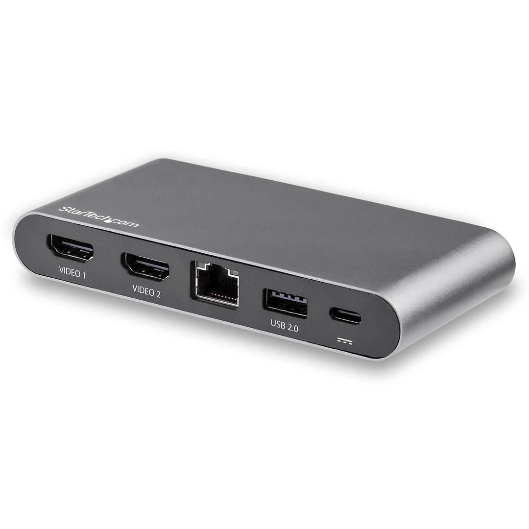Përshtatës multiport Startech USB-C, 2x HDMI, 100W PD, i hirtë