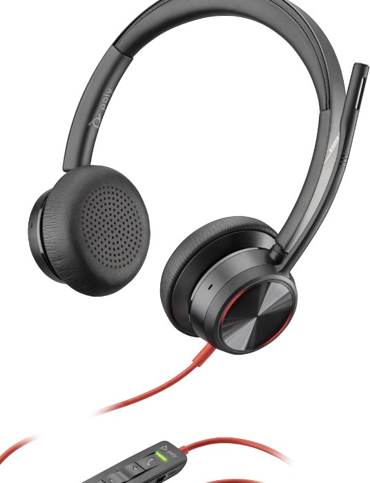 Kufje Plantronics Poly Blackwire 8225, të zeza