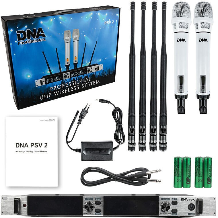 Sistem mikrofoni wireless DNA PSV 2 Professional, 2 mikrofona, UHF, i zi