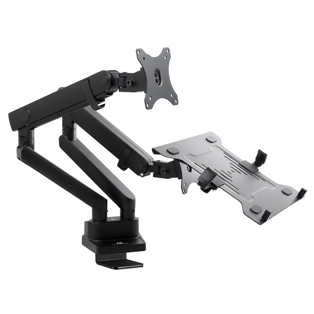 Mbajtëse dyshe për monitor Maclean MC-813, 17-32", 8 kg, e zezë