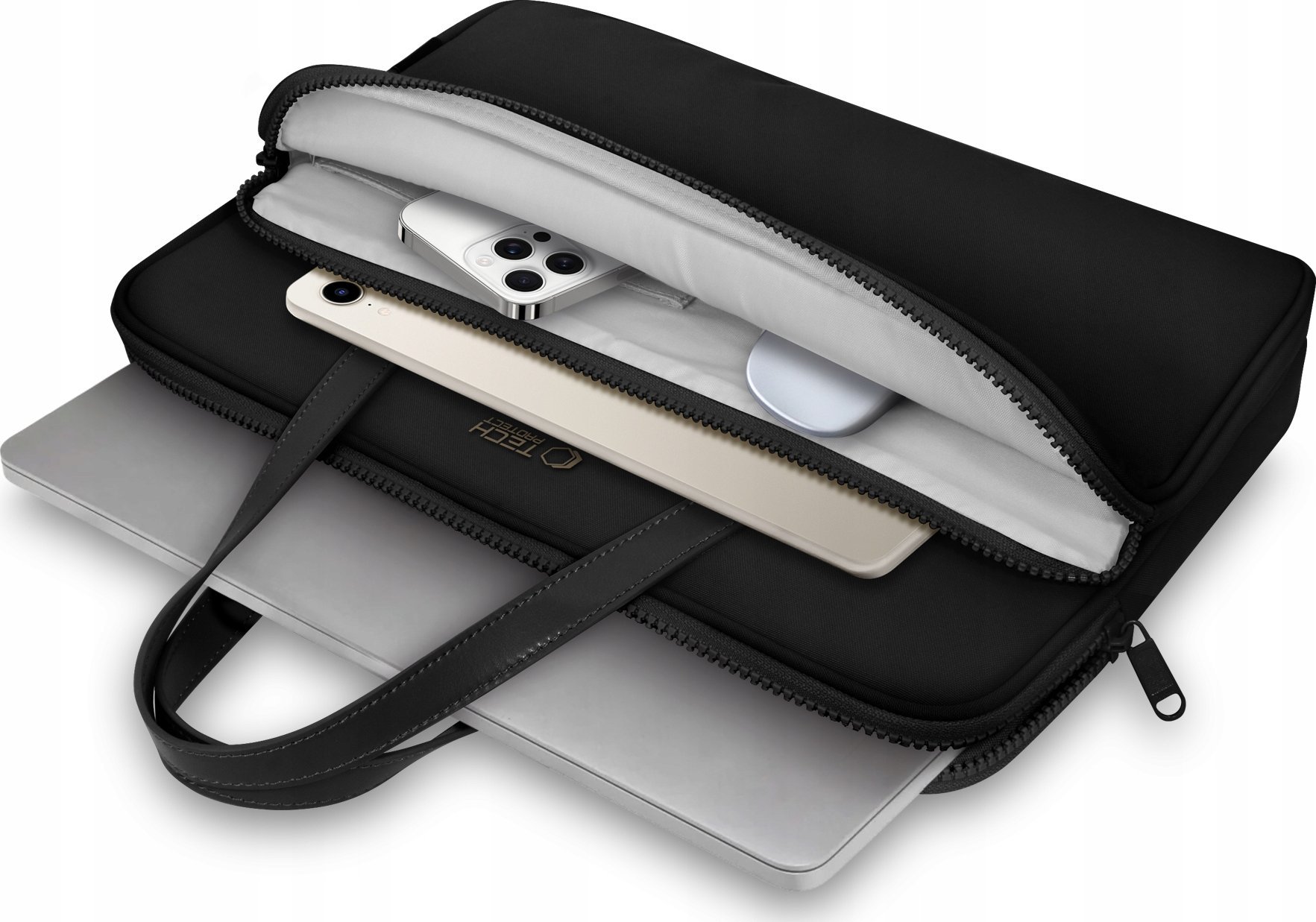 Çantë laptopi Tech-Protect Carrying Bag, 13-14", rezistente ndaj ujit, e zezë
