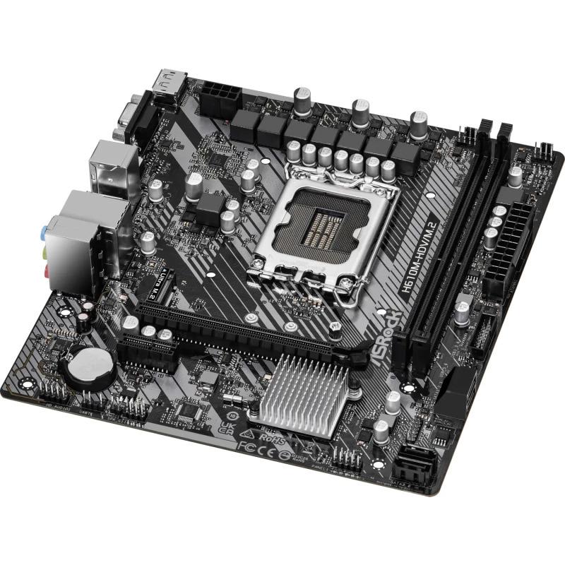 Pllakë amë Asrock H610M HDV M.2 R2.0, Intel H610, LGA1700, Micro ATX