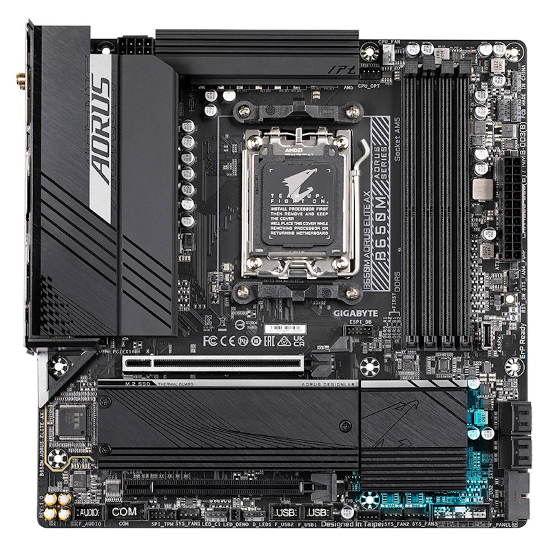 Pllakë amë Gigabyte B650M AORUS ELITE AX, Micro-ATX, AM5, DDR5, e zezë