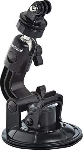 Mbajtëse vakumi për kamerë Mantona Suction Cup Mount XL, diametër 9 cm, fije 1/4", me GoPro Mount, e zezë