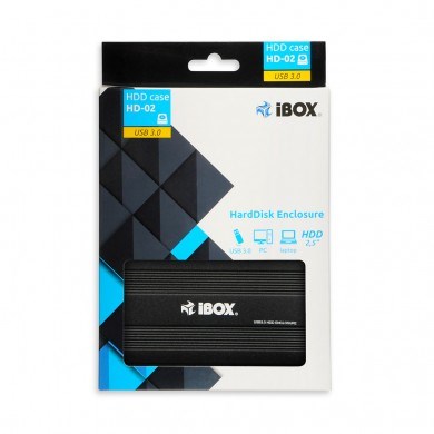 Kuti për disk të jashtëm iBOX HD-02, 2.5", SATA në USB 3.0, e zezë