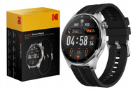 Ora inteligjente Kodak SW-7202, 1.45", Bluetooth, argjendtë me rrip të zi