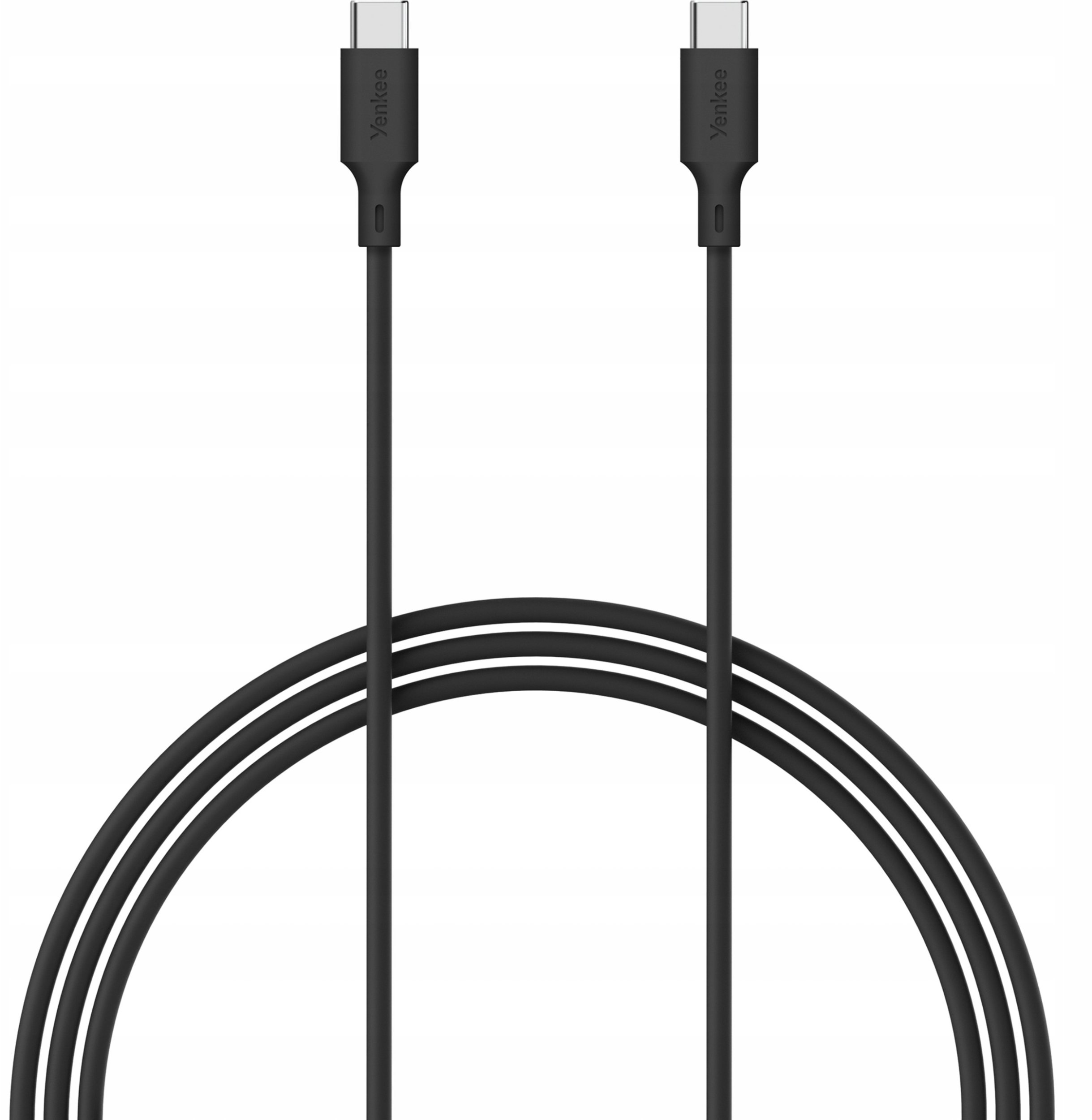 Kabllo USB C në USB C Yenkee YCU C115, 1.5m, silikon, i zi