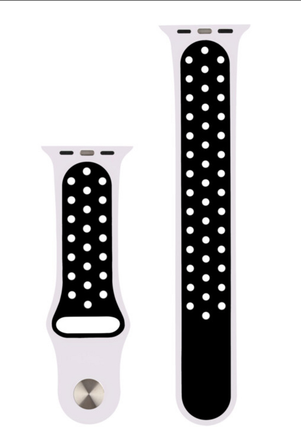 [OUTLET] Rrip sportiv RhinoTech për Apple Watch 42 / 44mm / 45mm, rozë e çelët / zezë