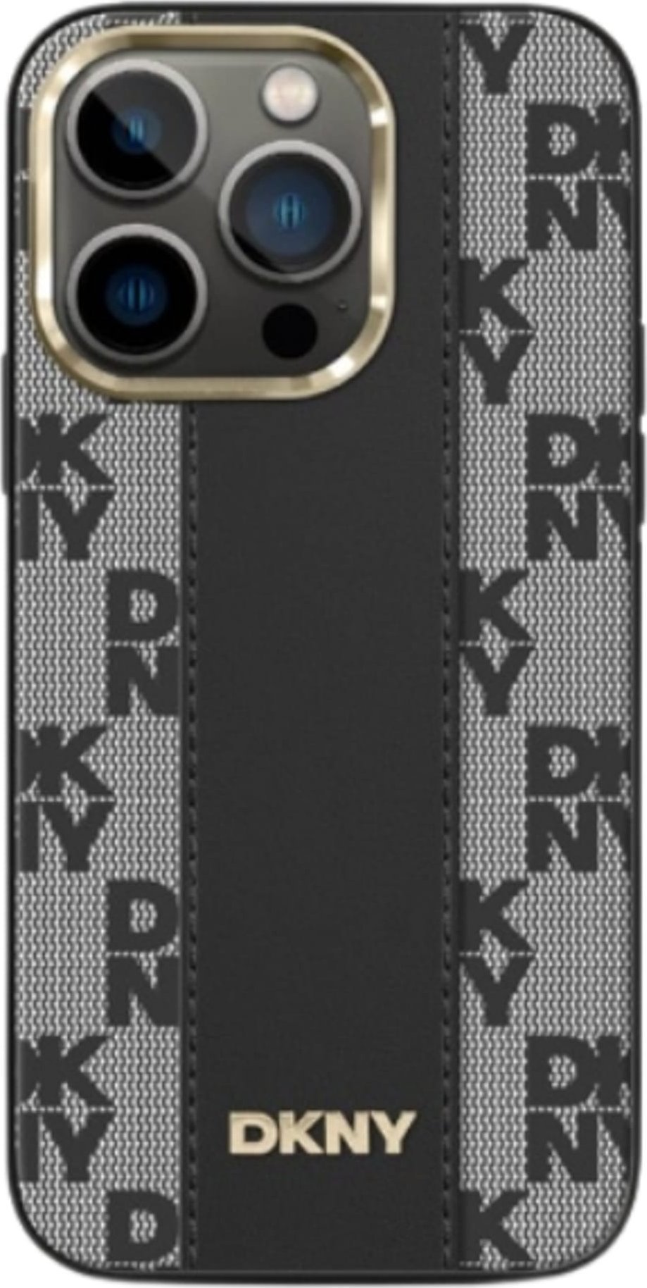Mbështjellës DKNY DKHMP14LPCPVSLK për iPhone 14 Pro 6.1", hardcase lëkurë, MagSafe, i zi