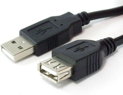 Kabllo USB Sharkoon USB A në USB A, 1m, e zezë