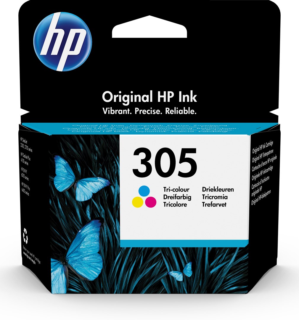 Ngjyrë për printer HP 305, 2 ml, e kaltër / vjollcë /  e verdhë
