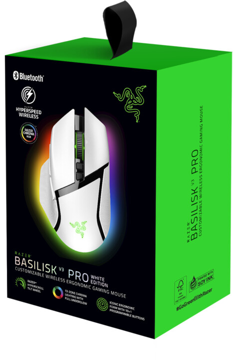 Maus Razer Basilisk V3 Pro, i bardhë