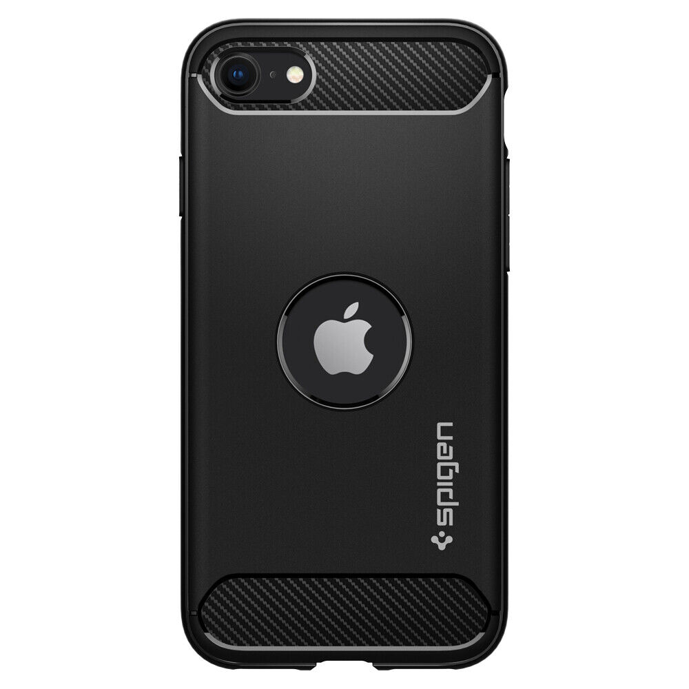 Kornizë mbrojtëse Spigen Rugged Armor për Apple iPhone SE 2020, e zezë