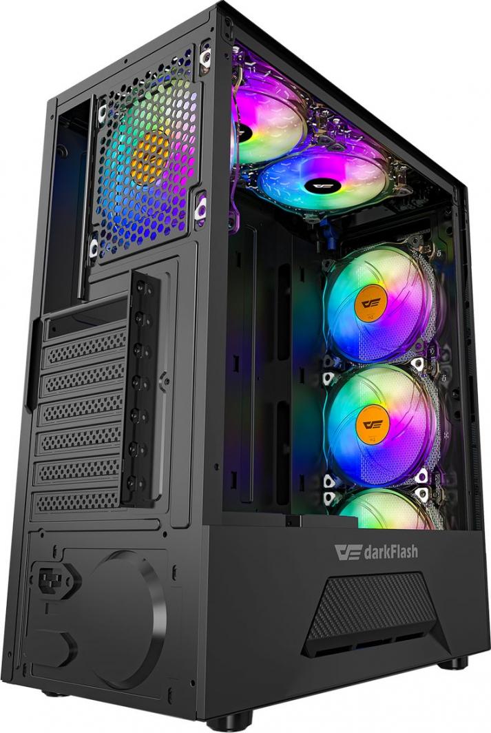 Kasë Darkflash LEOCase RGB, e zezë