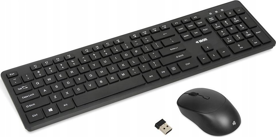 Set tastierë dhe maus iBOX Workstation Pro Kit IKM5010W, wireless 2.4 GHz, 1600 dpi, i zi