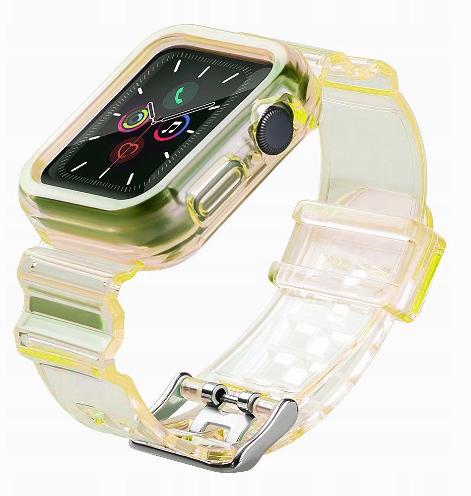 Set rripash Hurtel për Apple Watch 3 38mm dhe Watch 2 38mm, TPU, i verdhë