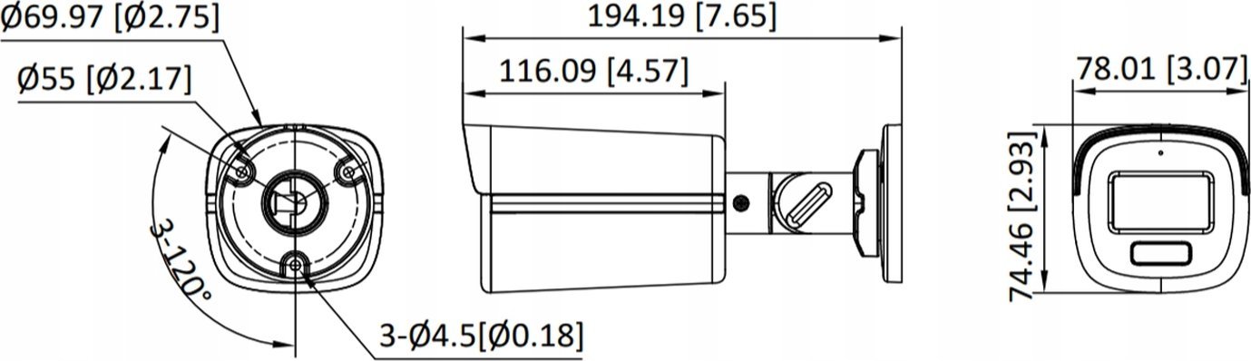 Kamerë sigurie Hikvision DS-2CE12DF3T-LFS, 2.8mm, AHD HD-CVI HD-TVI PAL, e bardhë