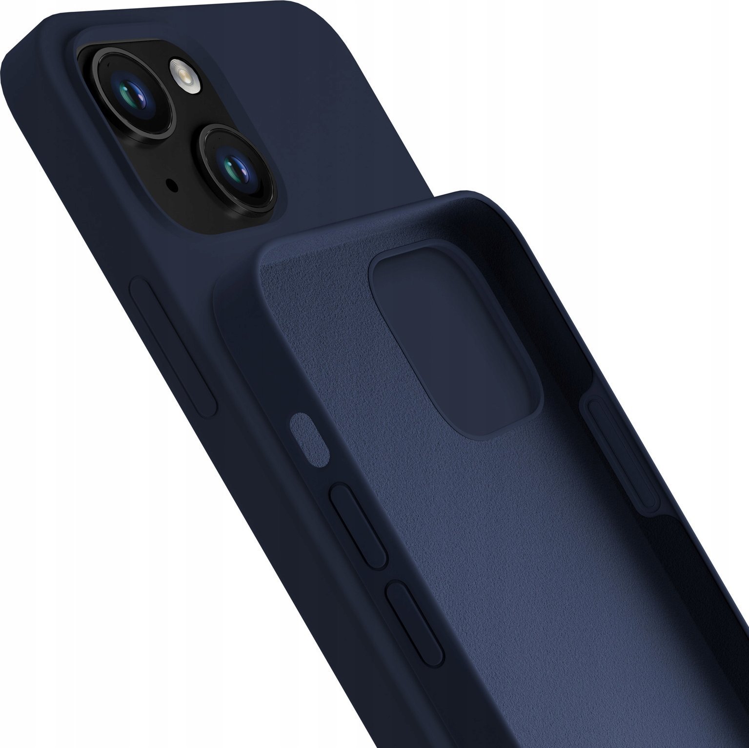 Mbulesë silikoni 3MK për iPhone 15, navy blue, blu e errët