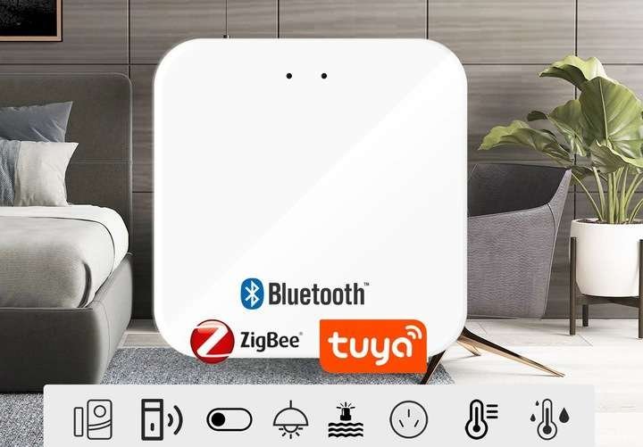 Gateway qendror Tuya Smart, ZigBee 3.0, WiFi 2.4GHz, i bardhë