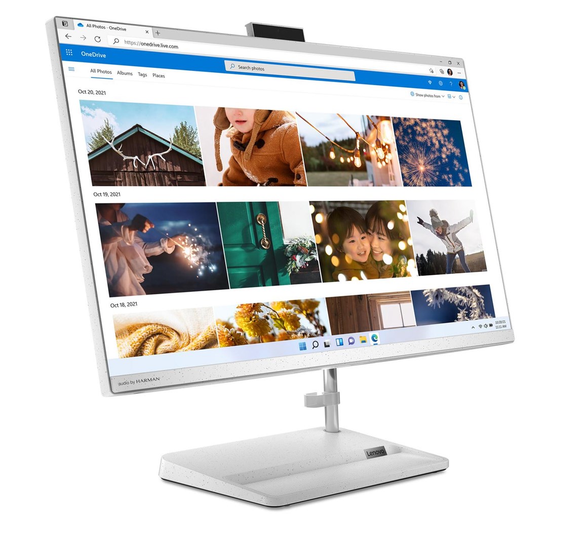 Kompjuter All-in-One Lenovo IdeaCentre 3, 27", Intel Core i3, 8GB RAM, 512GB SSD, i bardhë