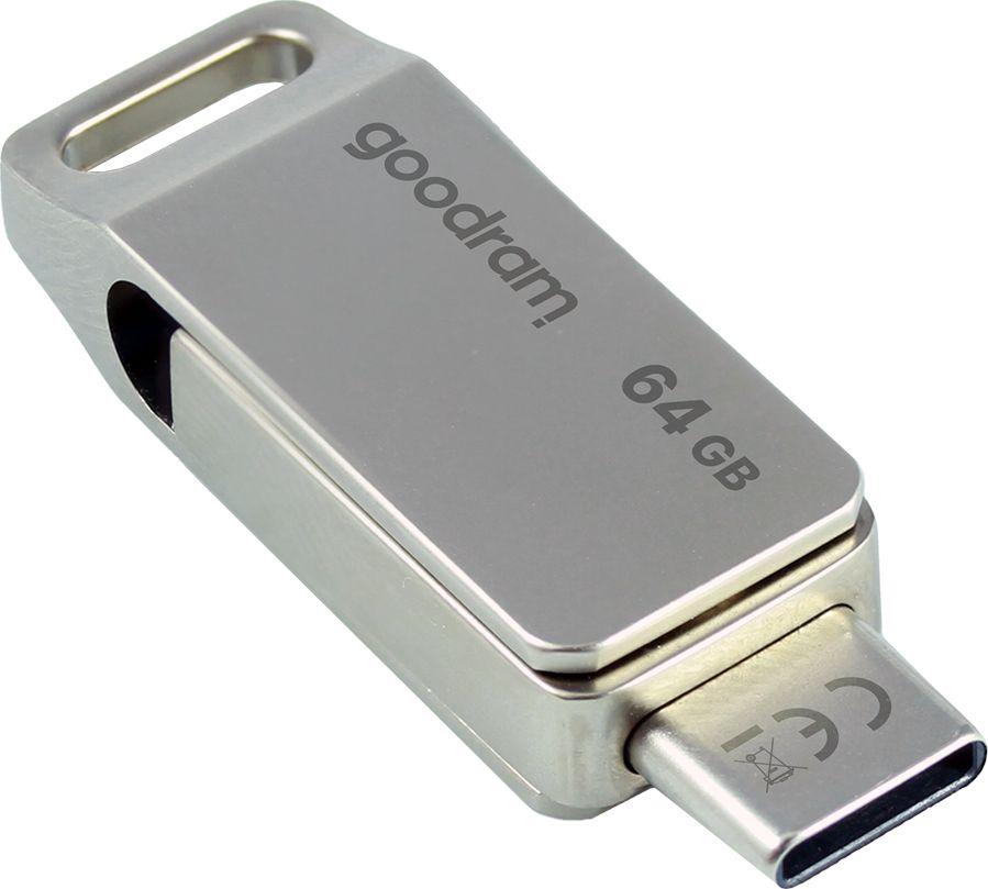 USB GoodRam ODA3, 64GB, USB 3.2 Type A Type C, argjendtë 3